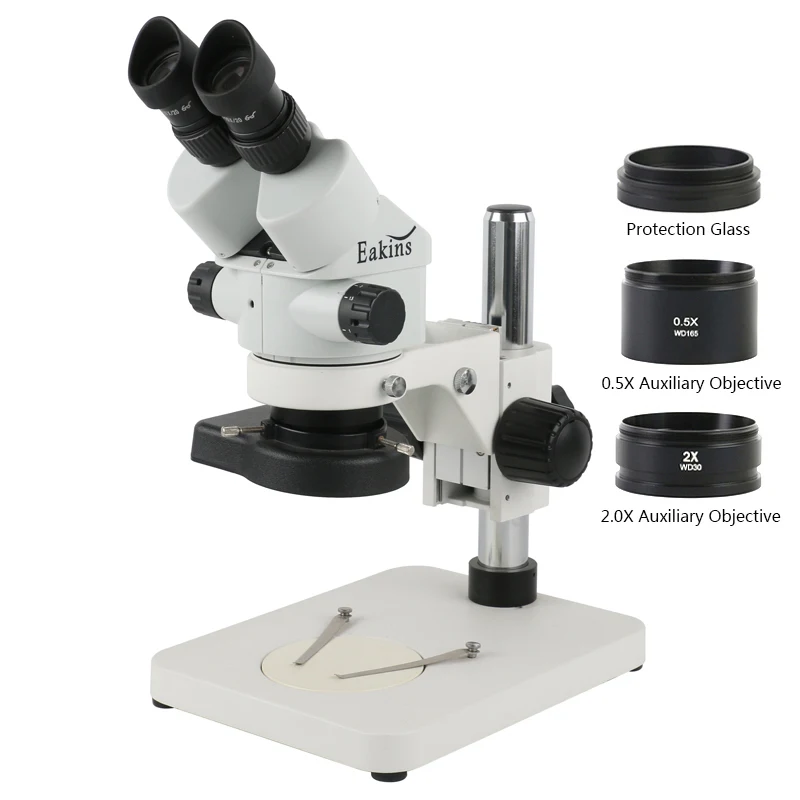 

3.5X 7X 45X 90X Industrial Stereo Binocular Microscope LED Ring Light 0.5X 1X 2X Barlow Lens For PCB Inspection Soldering Repair