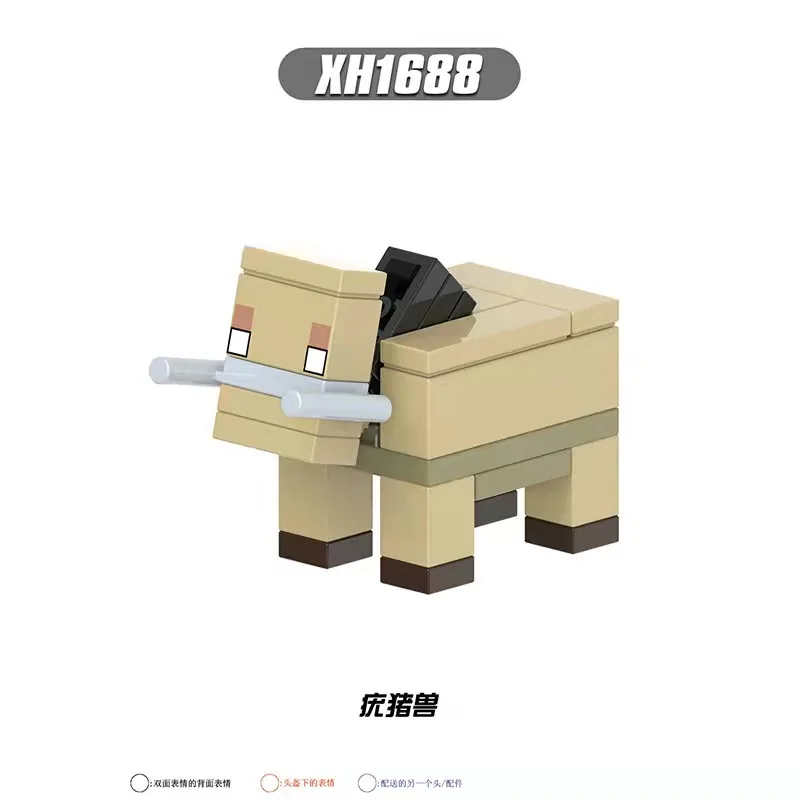 

4.5cm My Building Block World Dolls Building Blocks Iron Golem Steve Ender Man Assembled Doll Kids Toy