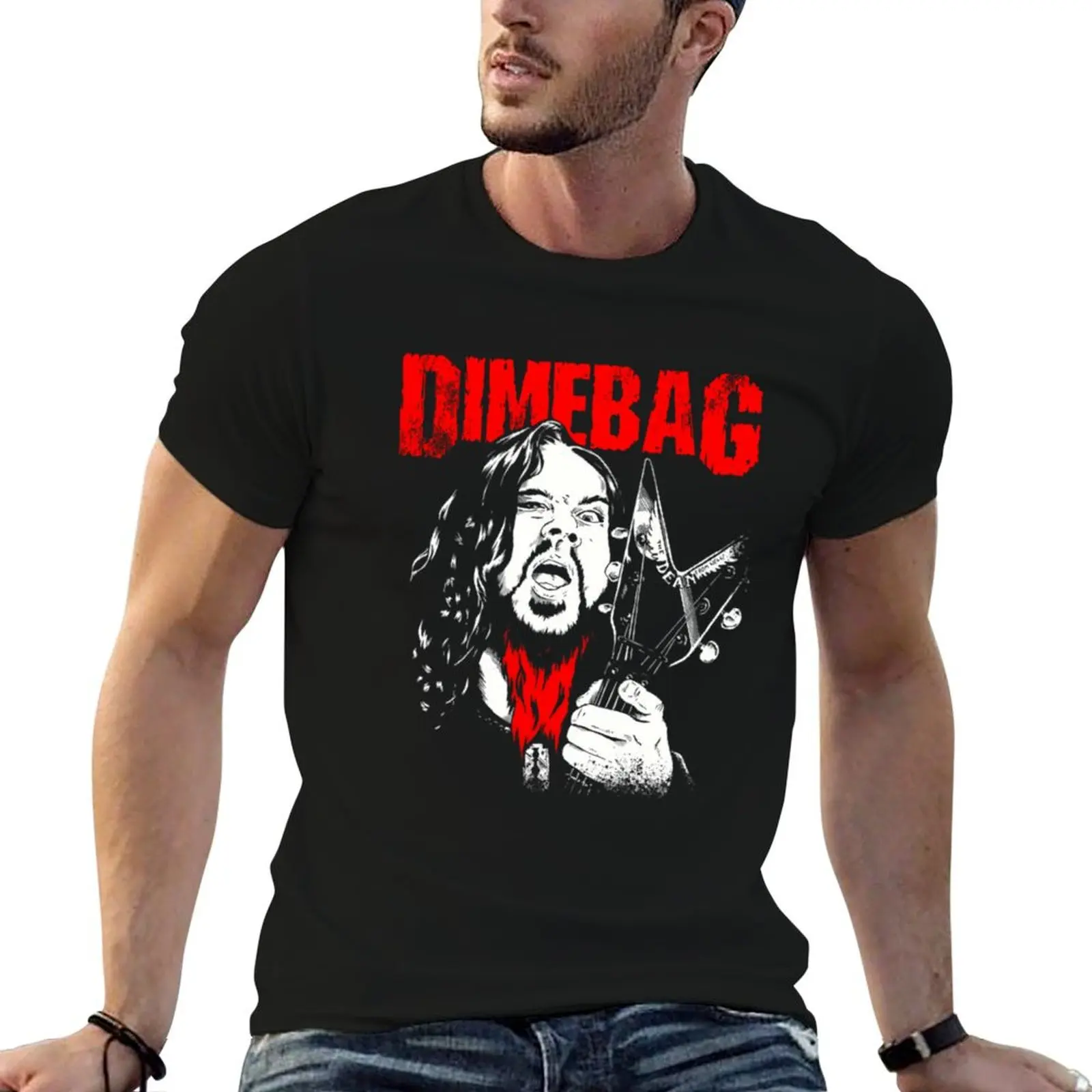 Фото Футболка Dimebag Darrell, функциональная повседневная футболка с коротким рукавом №1