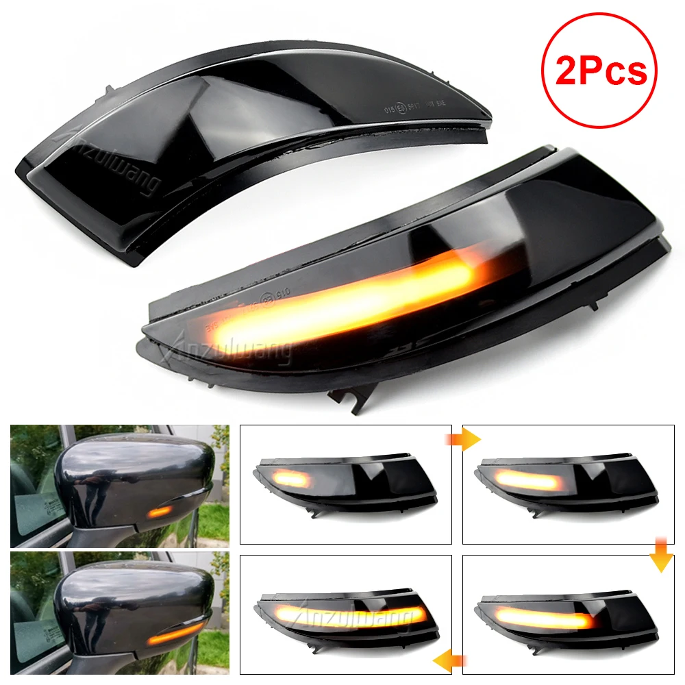 

For Renault Captur Kaptur 13-16 Clio IV MK4 13-18 Car Accessories Dynamic Turn Signal Light LED Mirror Sequential Indicator Lamp