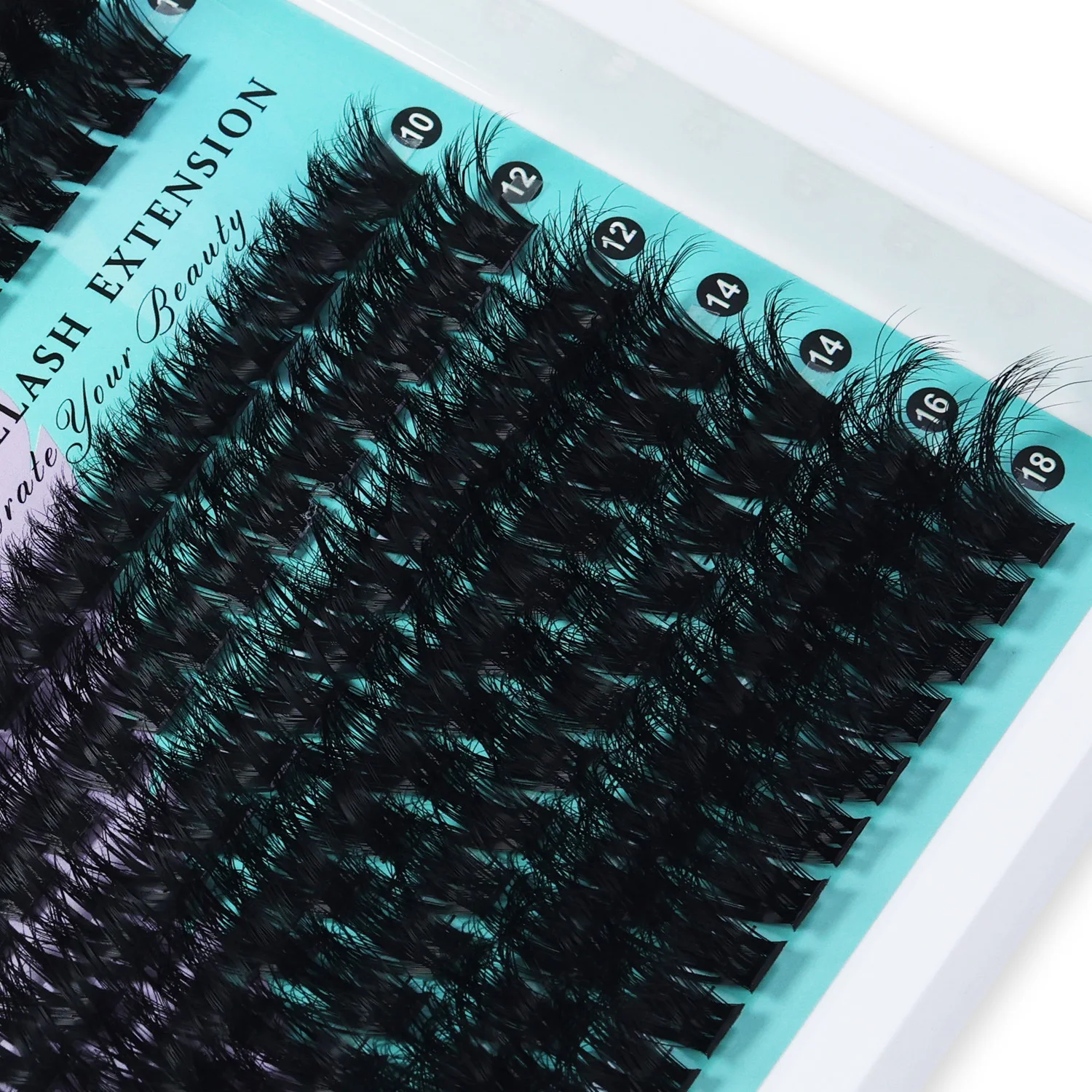 Фото Накладные ресницы MIOFIA 5D Voluminous Thick Cluster Lashes 30D-150D, 10-18 мм, смешанная длина, натуральные, многоразовые, для самостоятельного наращивания. №2