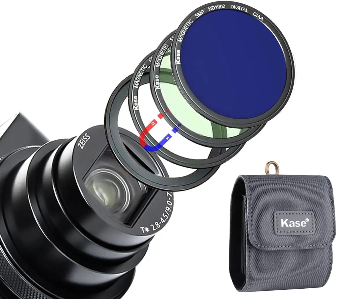 Фото Набор магнитных фильтров Kase Wolverine UV+CPL+ND1000 для Sony ZV-1 RX100 Ricoh GR №2