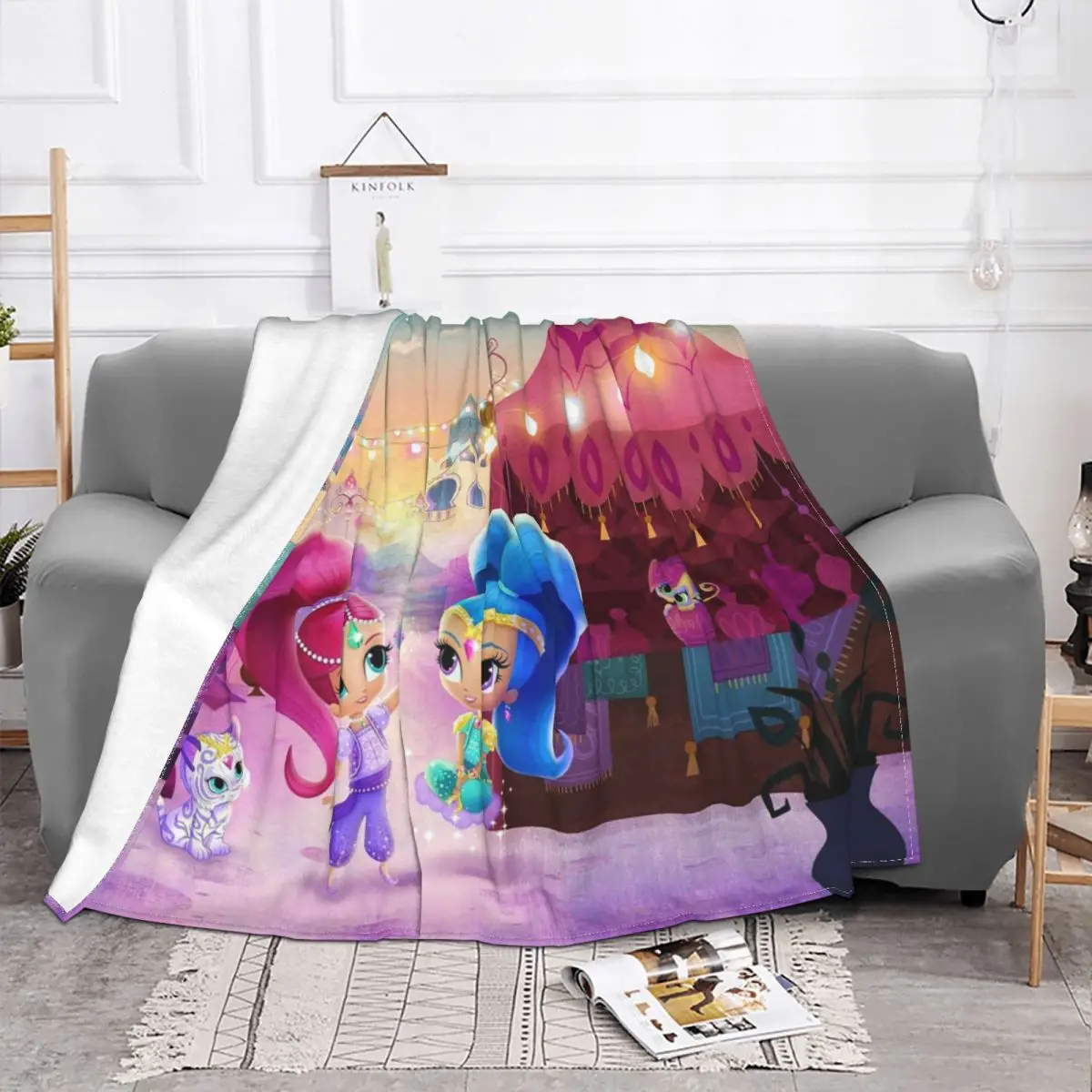 Блестящее и сияющее мультяшное одеяло чехол для дивана флисовое украшение