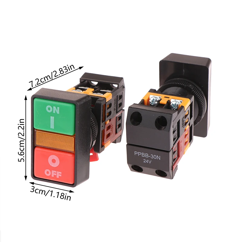 1 шт. двойная кнопка APBB-22N овальная головка с подсветкой кнопочный переключатель