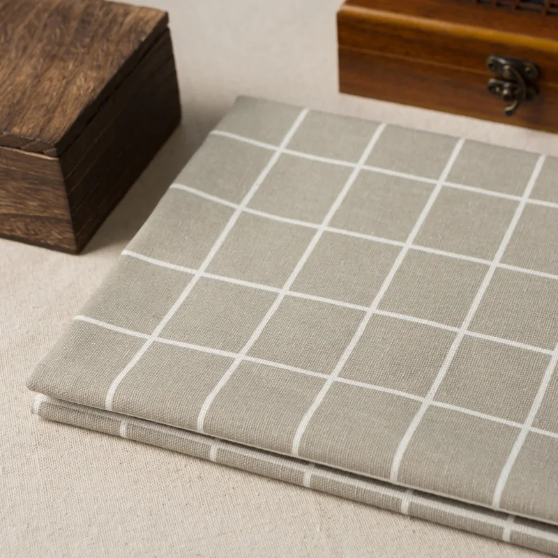 50*150 см клетчатая льняная хлопчатобумажная ткань для тканей детский домашний