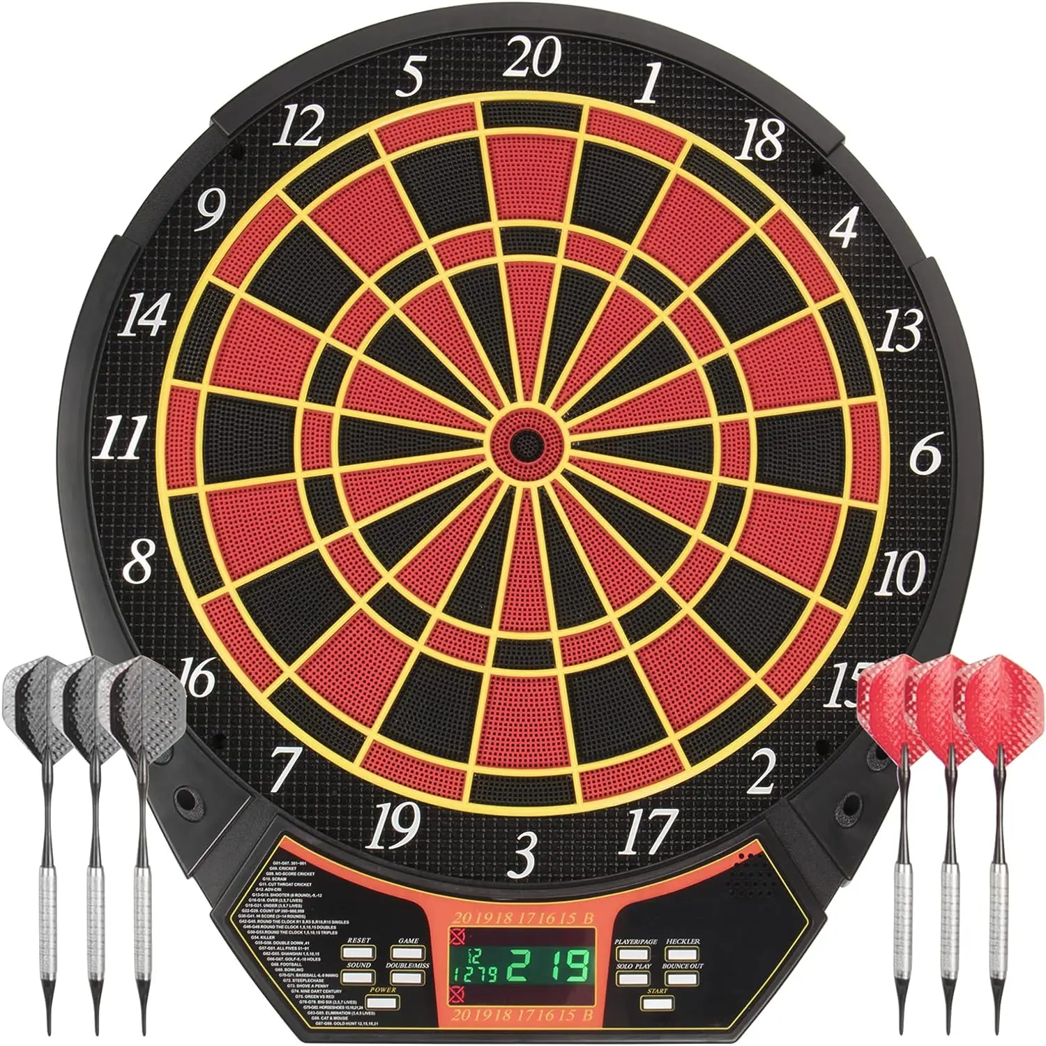 

Доска Dartboard с ЖК-дисплеем и 29 играми, 90 вариаций, Черная