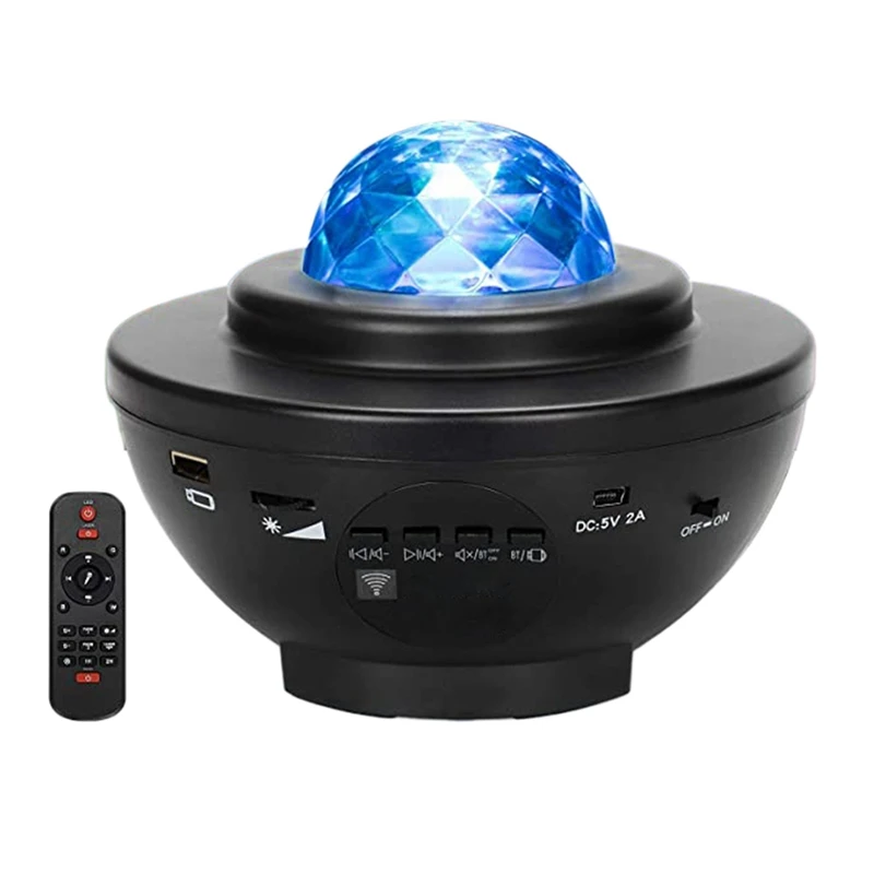 

LED Star Galaxy Projector Ocean Wave Night Light Child USB Bluetooth Music Player Star Romantic Projection Lamp Gifts