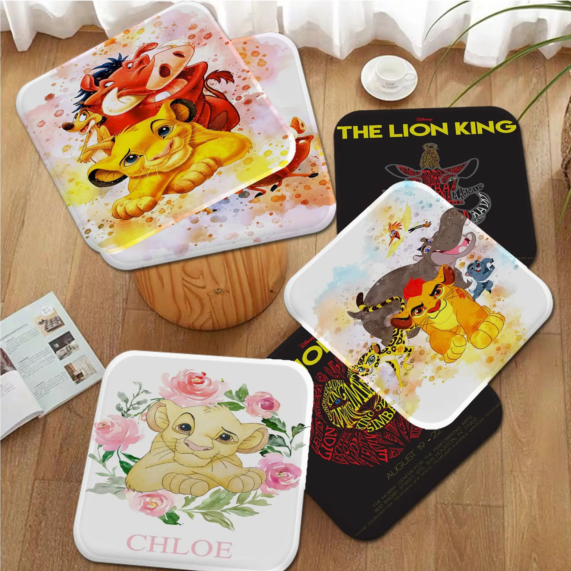

Disney The Lion King Decorative Seat Cushion Office Dining Stool Pad Sponge Sofa Mat Non-Slip Seat Mat