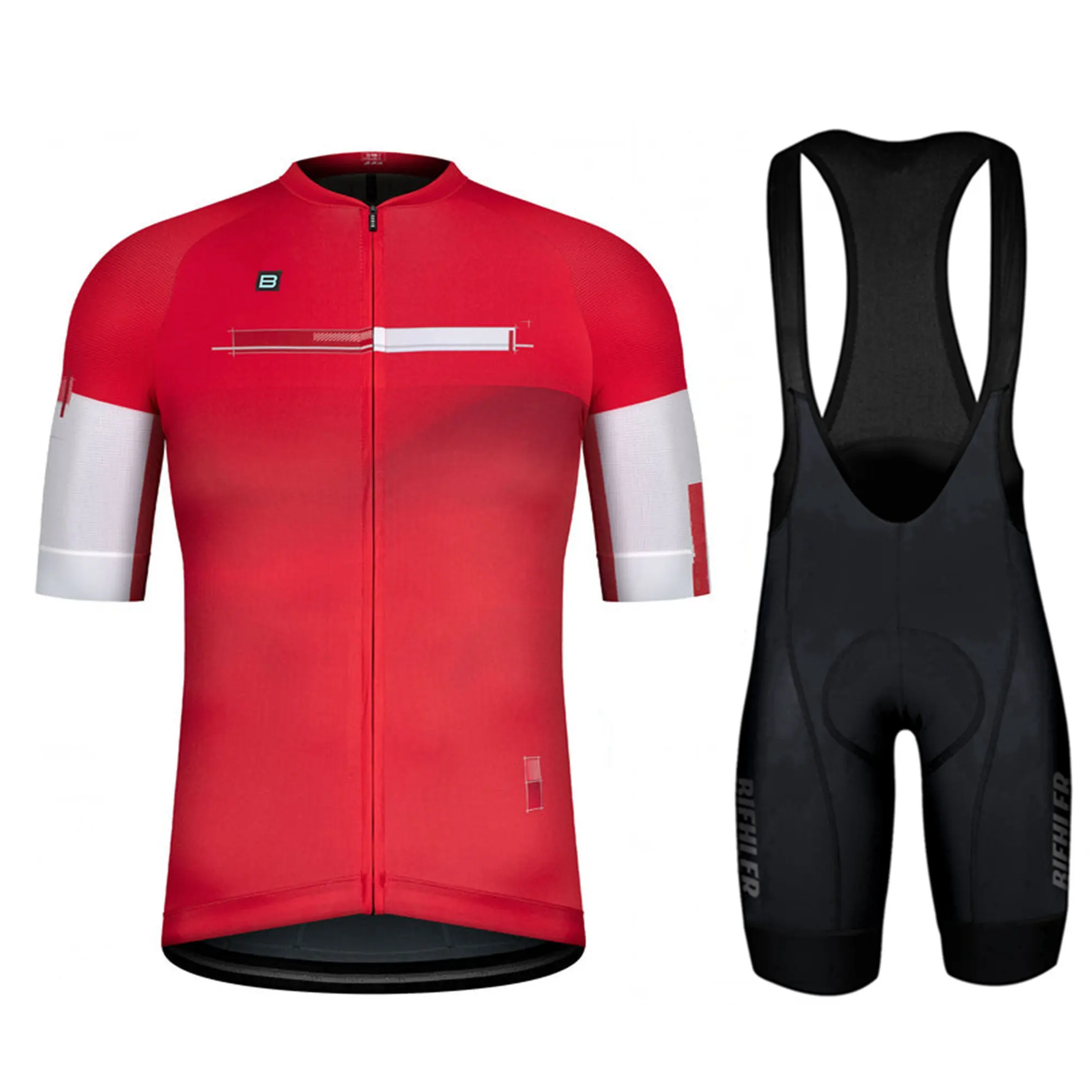 

BIEHLER 2022 Men's Summer Cycling Jersey Short Sleeves Bibs Shorts Suit Bicycle Clothing Set MTB Uniform Breathable Shirt Tops