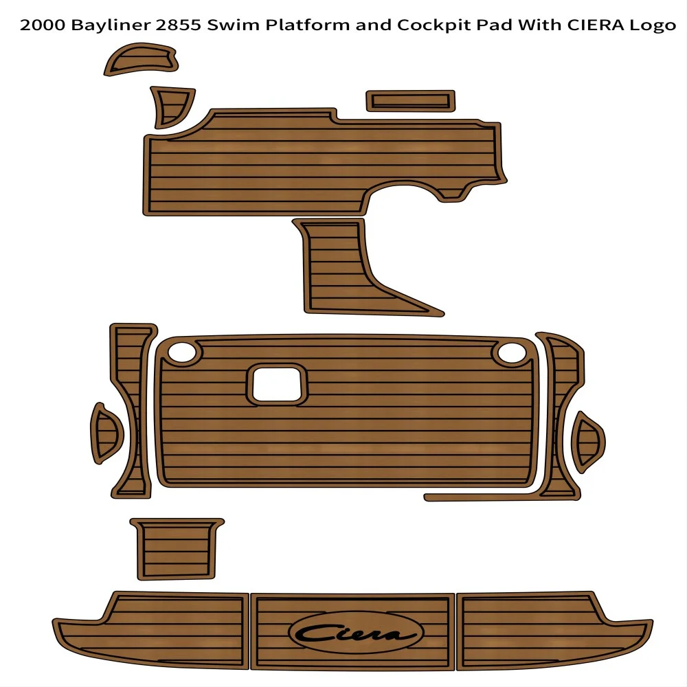 2000 г. платформа для плавания Bayliner 2855 нескользящая лодка EVA искусственный Тиковый