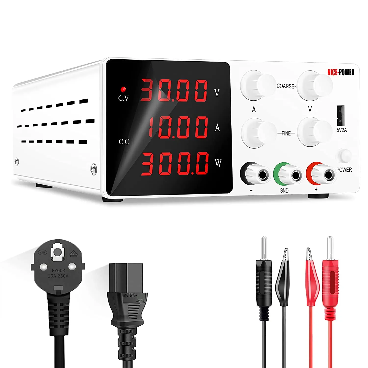 Фото Цифровой регулируемый стабилизированный источник питания Nice Power SPS-W3010 30В 10А 300Вт для электронных технологий №1