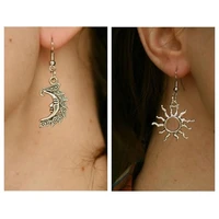 new products hot selling fashion trend jewelry simple natural wind moon sun flower pendant earring jewelry