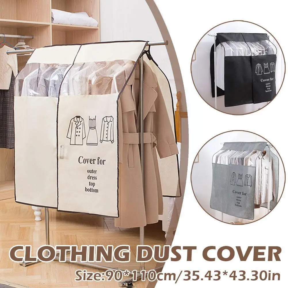 

Creative Clothing Dust Cover For Home Large Capacity Suit Wedding Dress Transparent Dust Cover Hanging Organizer Covers H9E7