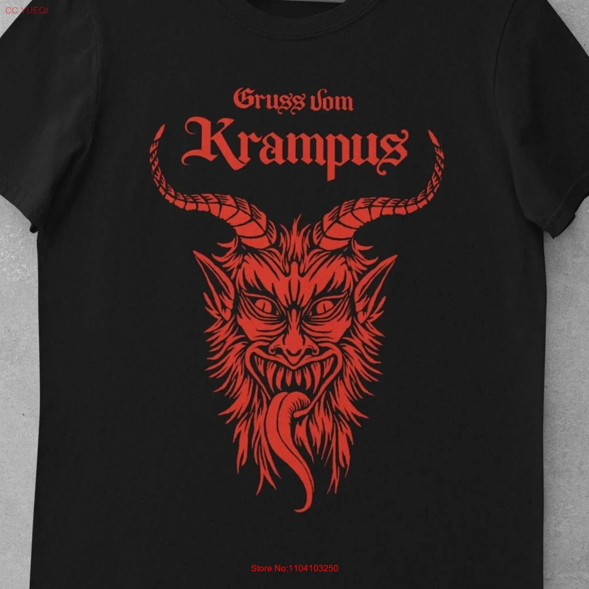 Krampus футболка Gruss vom черный ужас Рождество Готический Счастливый языческий Юль