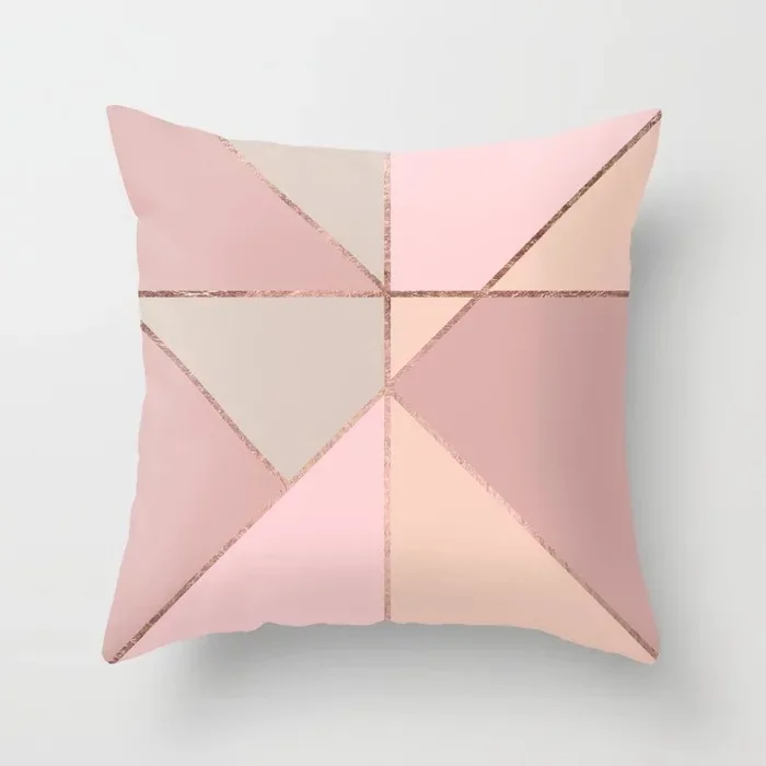 

Pink Simple Ins Wind Cloth Pillowcase Geometric Sofa Cushion Pillowcase