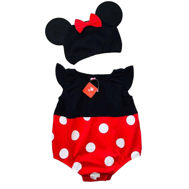 

Disney 6-24M Newborn Infant Baby Boy Girl Minnie Mickey Romper + Hat Outfits Cartoon Halloween Costume