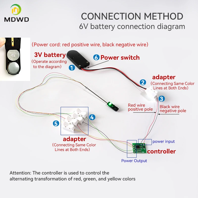 

2 шт., светофоры MDWD LTL04070 для моделирования железных дорог