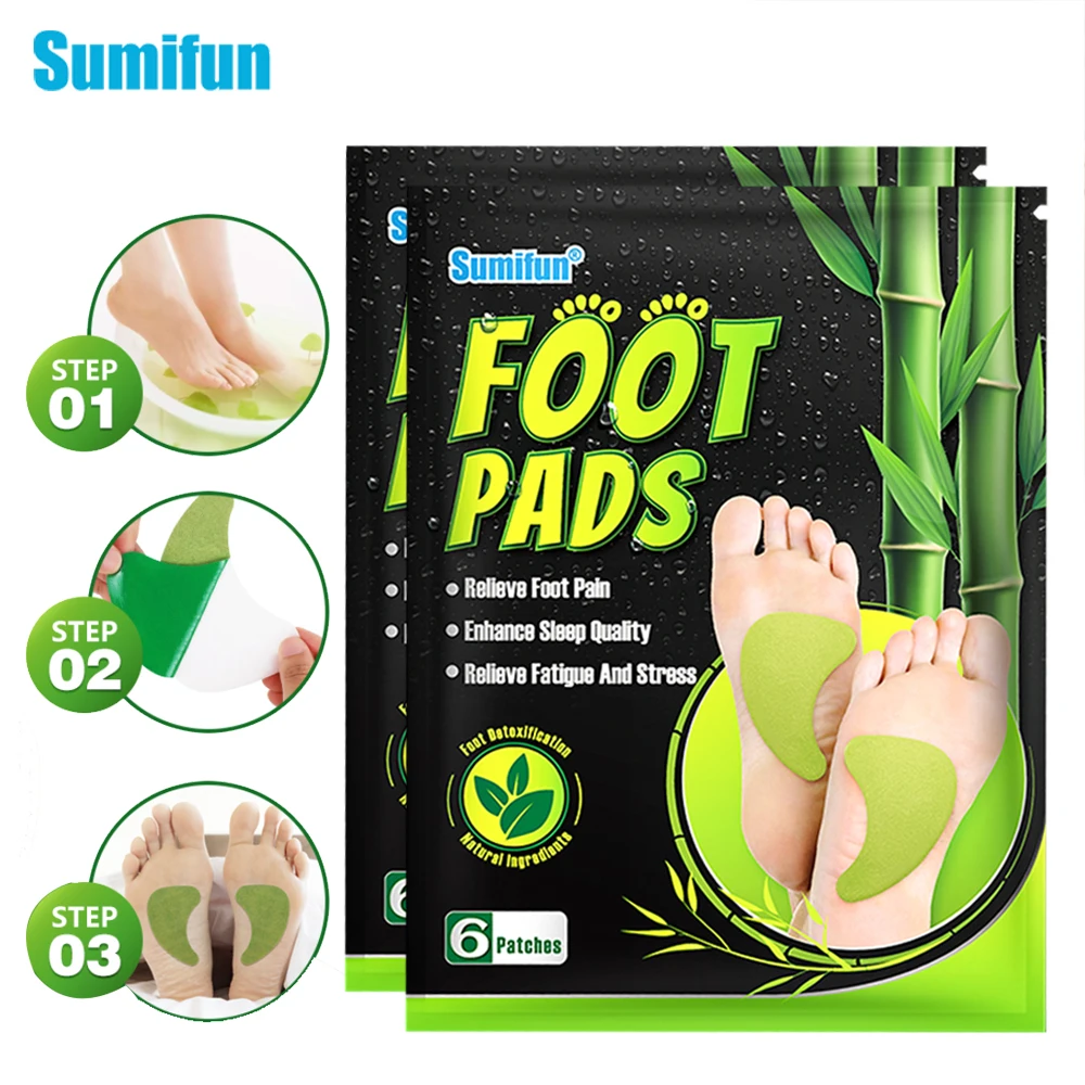 

12 шт., бамбуковые Пластыри для ног