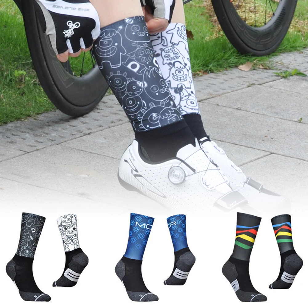Нескользящие профессиональные велосипедные носки Компрессионные спортивные