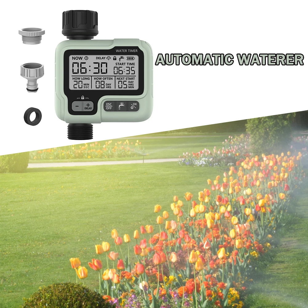 

Digital Irrigation Controller IPX5 Waterproof Outdoor Watering Timers Battery Powered Gardening Tools Irrigation System Device