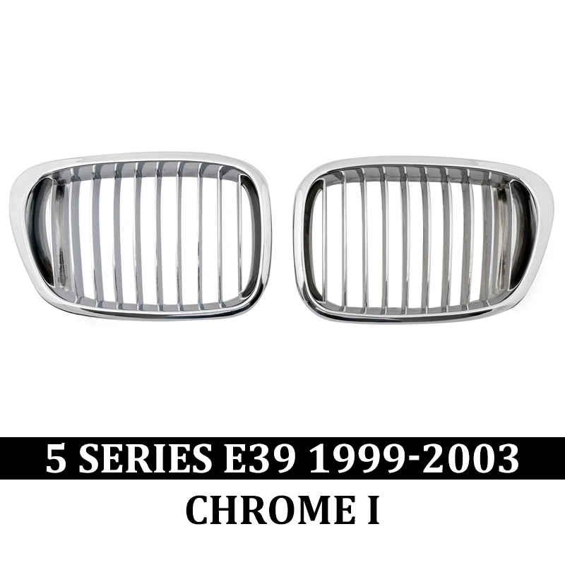 

Передняя решетка радиатора BMW E39 5 Series, черный матовый хромированный гриль для лица, тюнинг кузова автомобиля