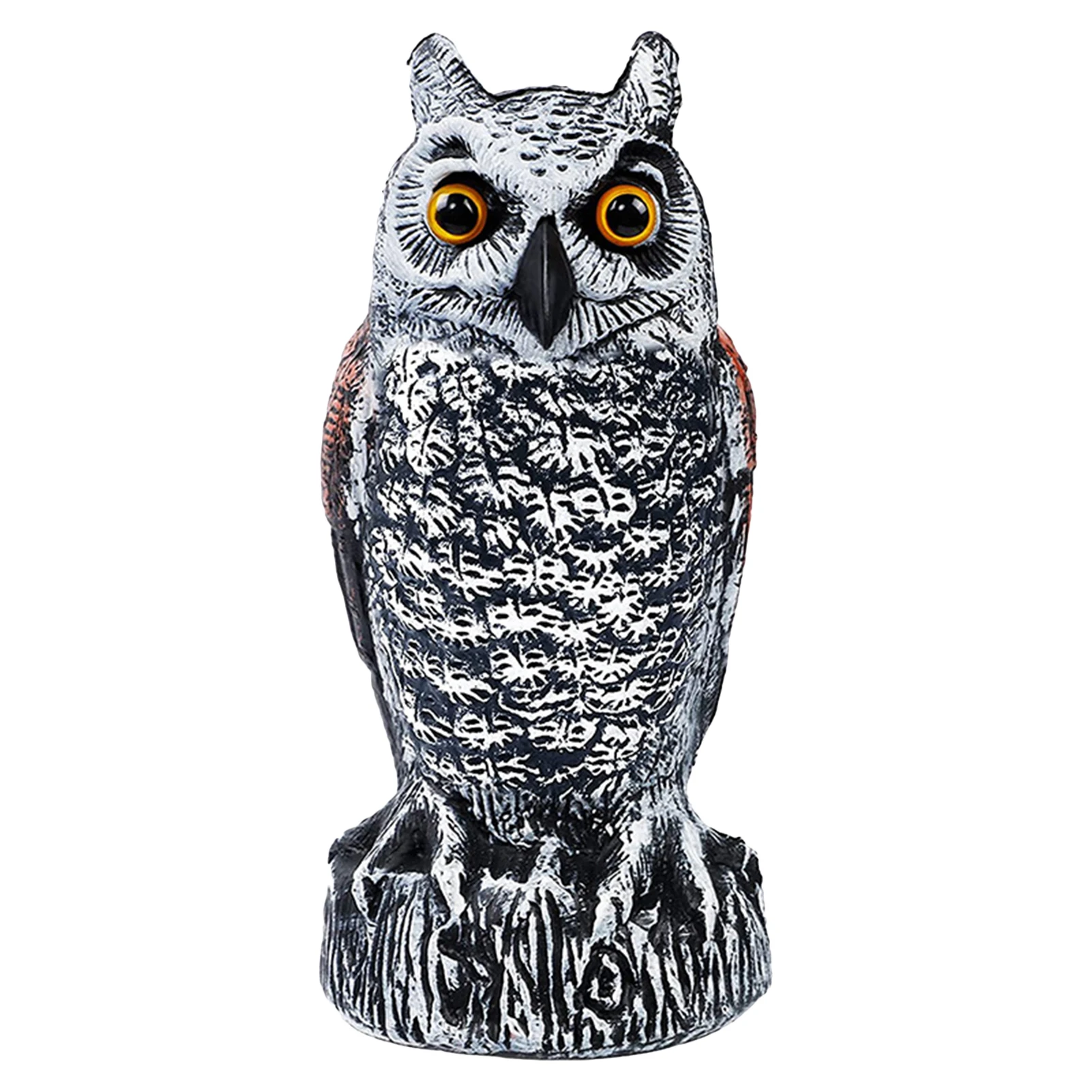 

Owl Decoys to Scare Birds Away Natural Enemy Bird Deterrents Owl Statues with Light and Sound for Yard Garden Patio Outdoor