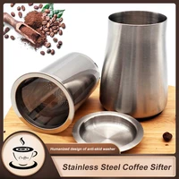 300ml stainless steel coffee sieve coffee powder sifter fine mesh sifting ground coffee strainer grinds filter cup coffee tools