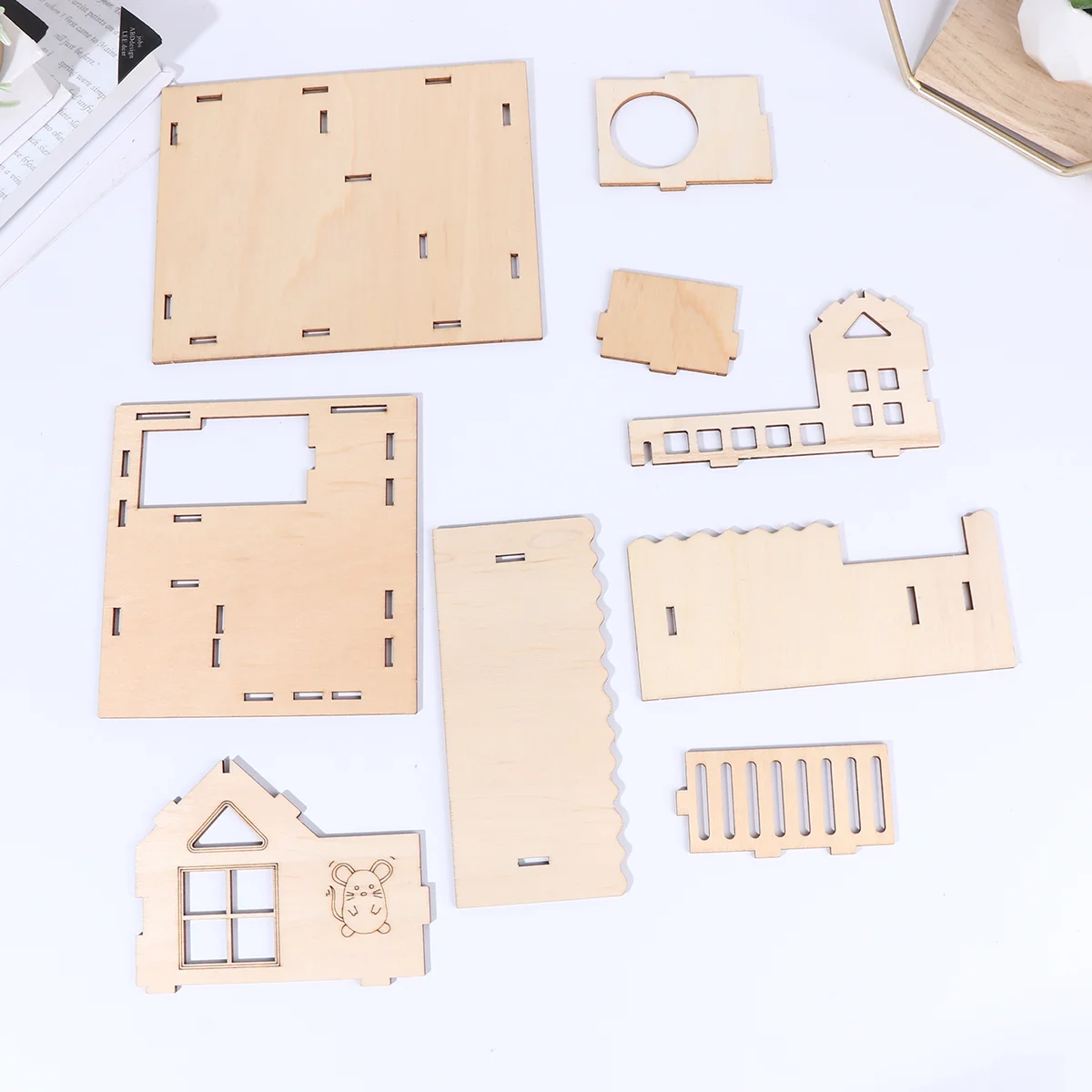 

Hamster House Wooden Guineatoys Hideout Cage Hut Chew Sleeping Ladder Villawoodhideaway Stairs Chamber Multi Playground