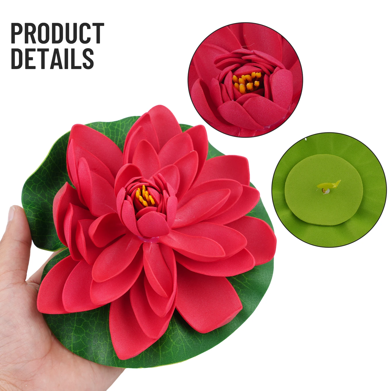 Плавающий Лотос Водяная Лилия Пластиковая Моделирование 18 см Искусственный DIY