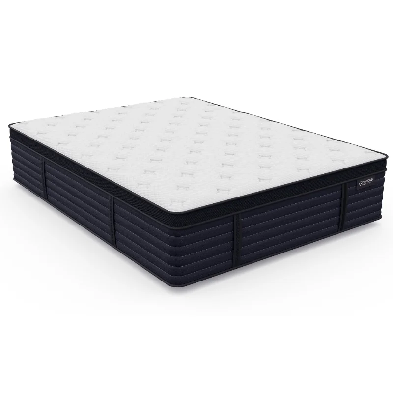 

King - Hughes Cool Latex Hybrid Euro-Top 14.5" - Firm Feel White Polyurethane [US Stock]