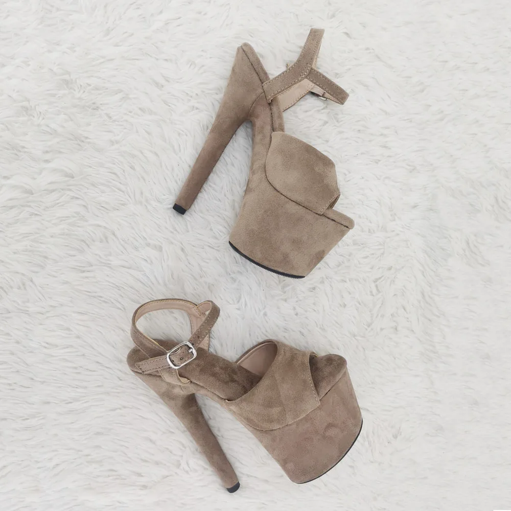 Leecabe 17CM/7Inch Suede upper sexy exotic sandals  platform fashion High Heels  Pole Dancing Shoes