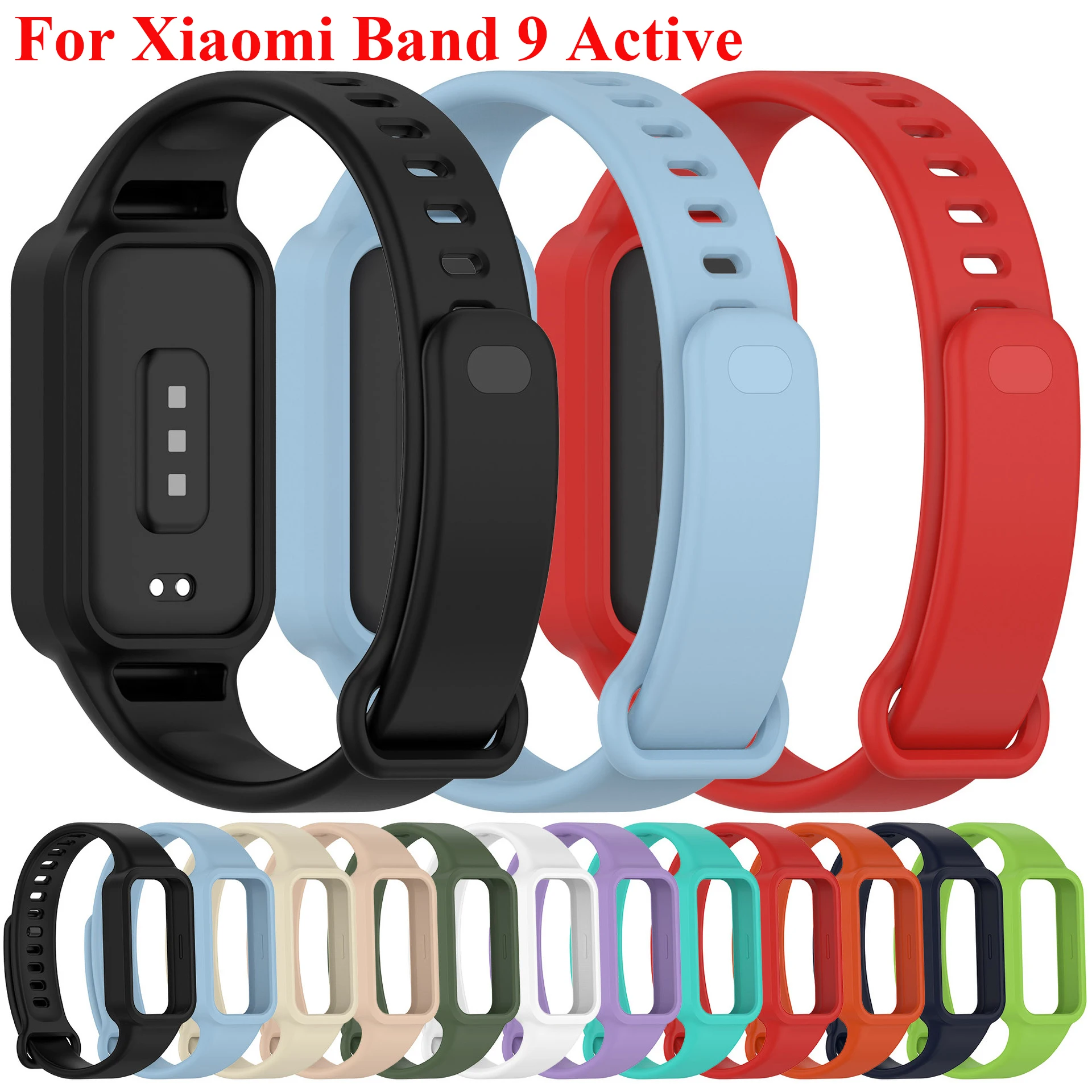 Фото Ремешок для Xiaomi Smart Band 9, спортивный силиконовый ремешок для умных часов, браслет для Xiaomi Band 9, активные аксессуары Correa №1