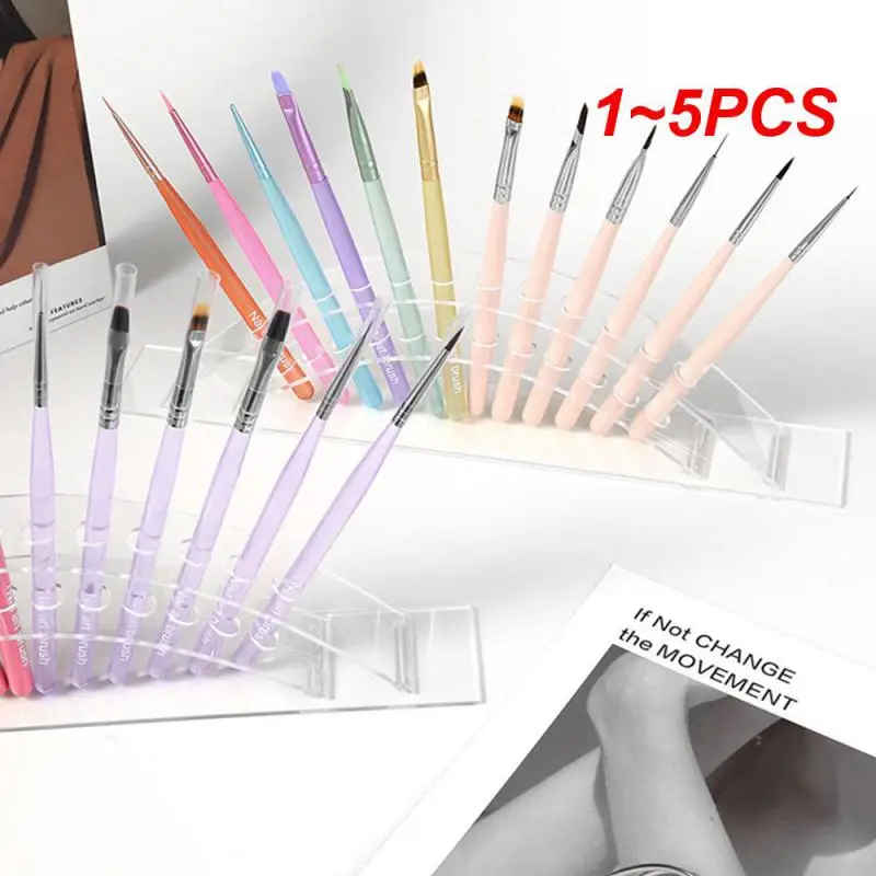 

1~5PCS Professional Manicure Tool Brush Durable Extremely Fine Pull Line Smudge Smooth Nail Design Gradient Brush Innovative