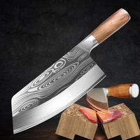 7 5 inch damascus kitchen knife steel cleaver knife 5cr15 meat knife utility sharp chef knife cooking knives for kitchen