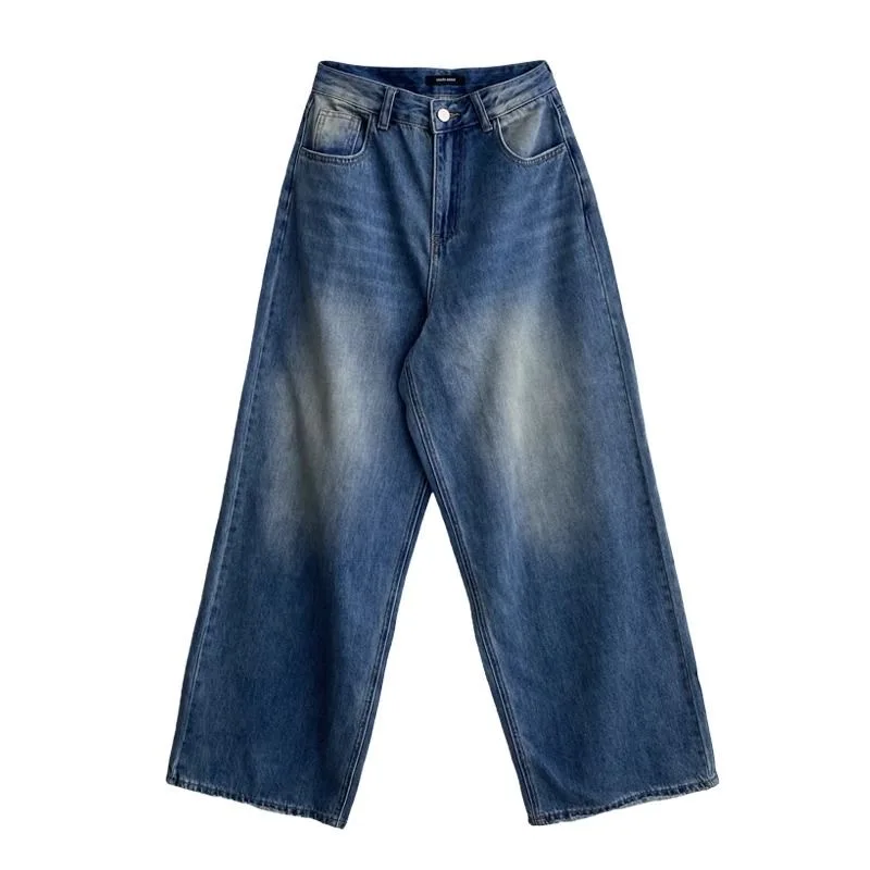 Синие мешковатые джинсы WCFCX STUDIO для женщин гранж Y2K джинсовые брюки с высокой