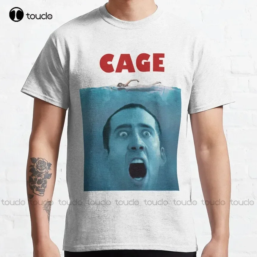 Фото Футболка Cage I Love Nicolas Cage Classic, классическая футболка в стиле хоррор, на заказ, для взрослых и подростков, унисекс, с цифровой печатью, размеры Xs-5Xl, классическая модель №1