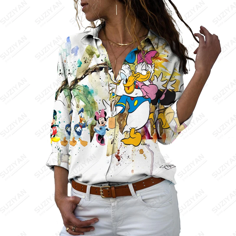 

Elegant Shirt Women Fashion Temperament Loose Shirt Women Turn Down Collar Camisa Long Sleeve Casual Street Shirt Blouses
