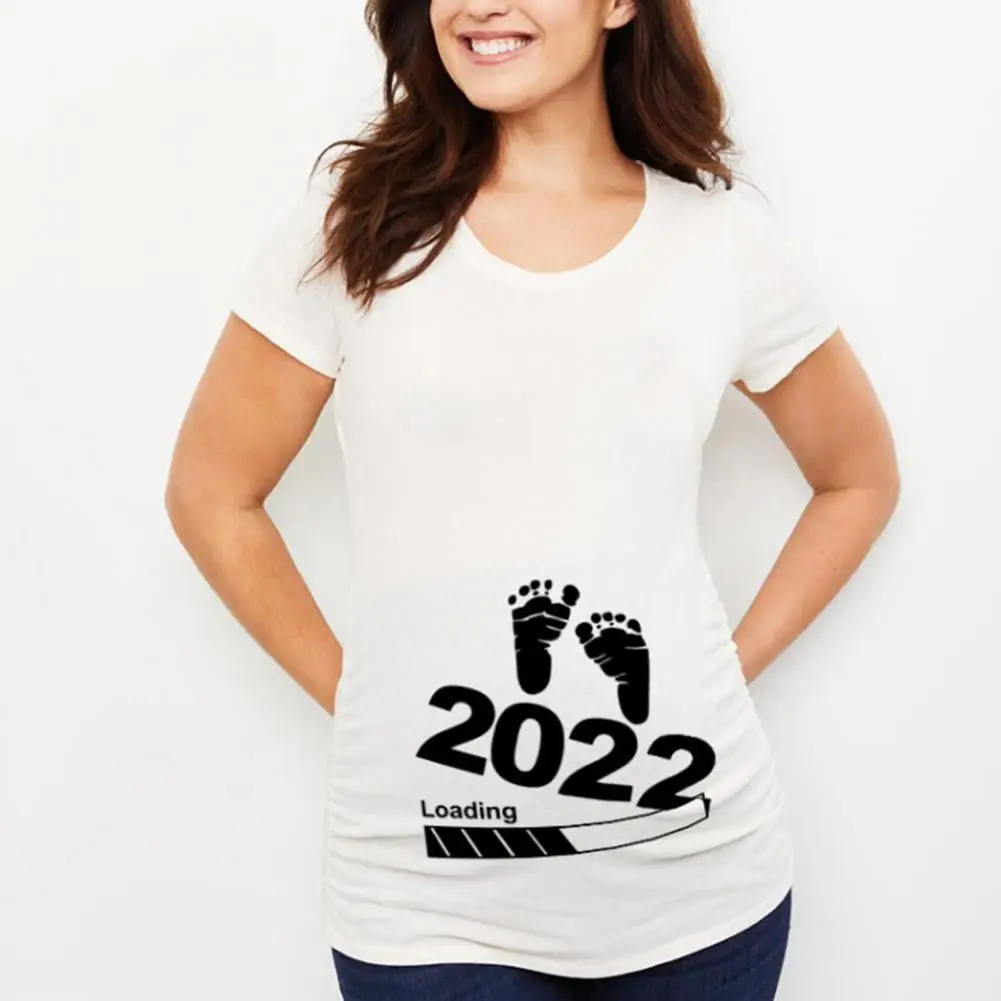 

Chic Breathable Maternity Top Maternity T-shirt Soft Fabric Pullover