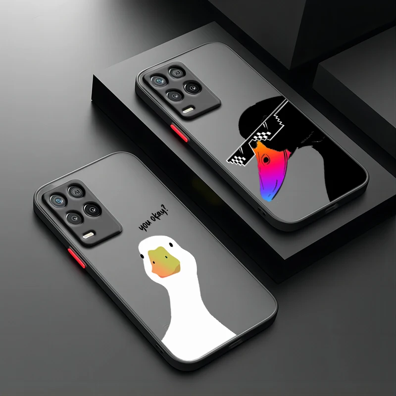 Cool Duck для OPPO Realme 11 20 9 9i 8i 8 7i 6S 6i 6 5i 5 Pro Plus Global \ Матовый ТПУ чехол телефона