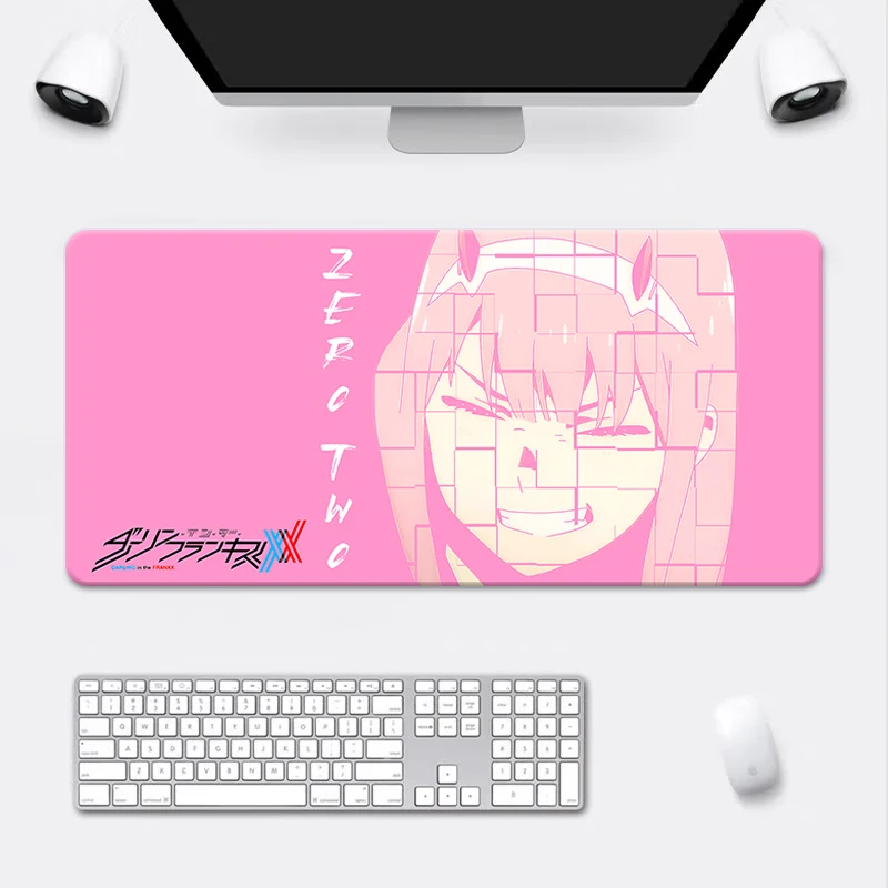 

Zero Two Mousepad Computer Desk Mat Non-slip Mouse Mats Darling Mause Pad Anime Rubber Keyboard Pads Desks Pc Accessories Gamer