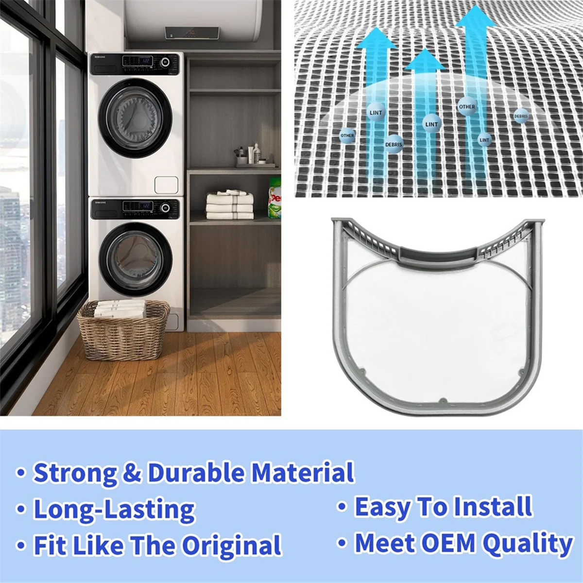 5231EL1003B Фильтр для ворса сушильной машины LG Kenmore вентиляционный фильтр замена