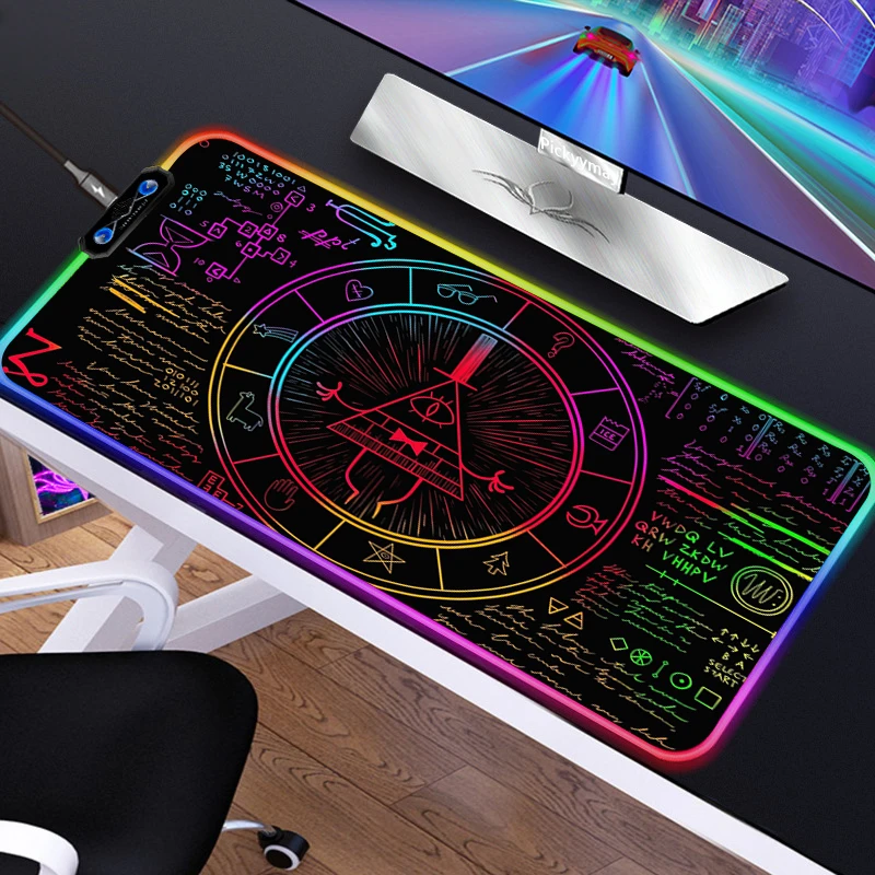 

RGB Gravity Fall Xxl Mouse Pad USB Mausepad Gaming Accessories Computer Mousepad Deskmat Setup Gamer 900x400 Gamer Led Carpet