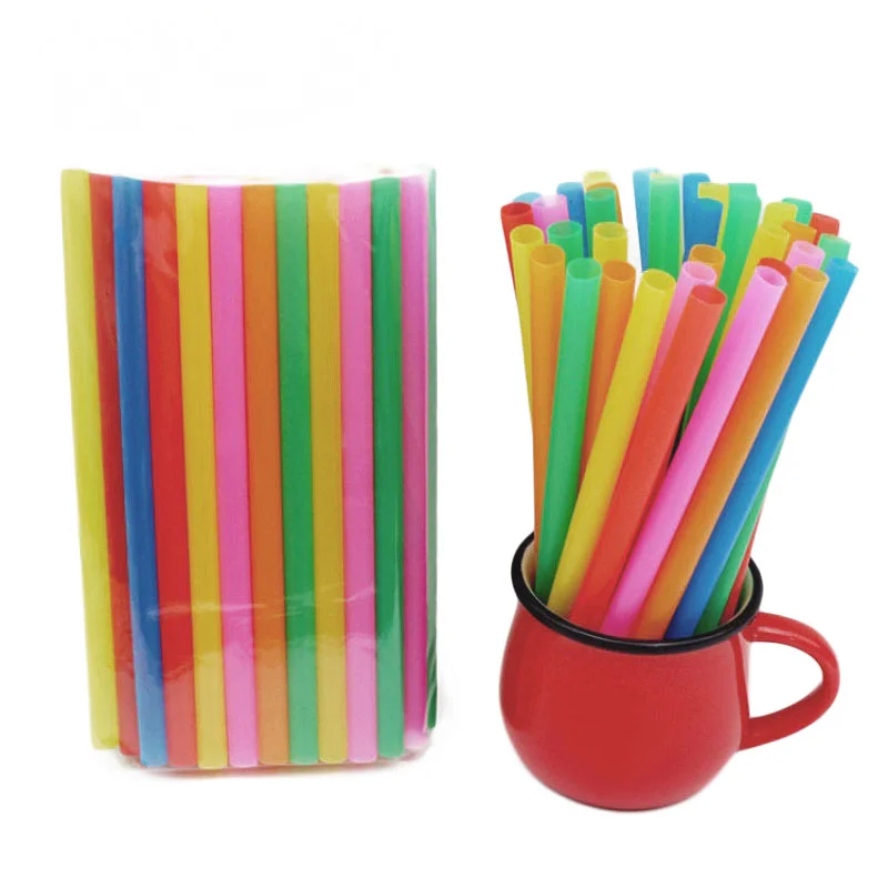 100pcs Disposable Straws Colorful Large Drinking Straws For Milk Tea Boba Milkshake Juice Shop Bar Drink Straws DIY Crafts
