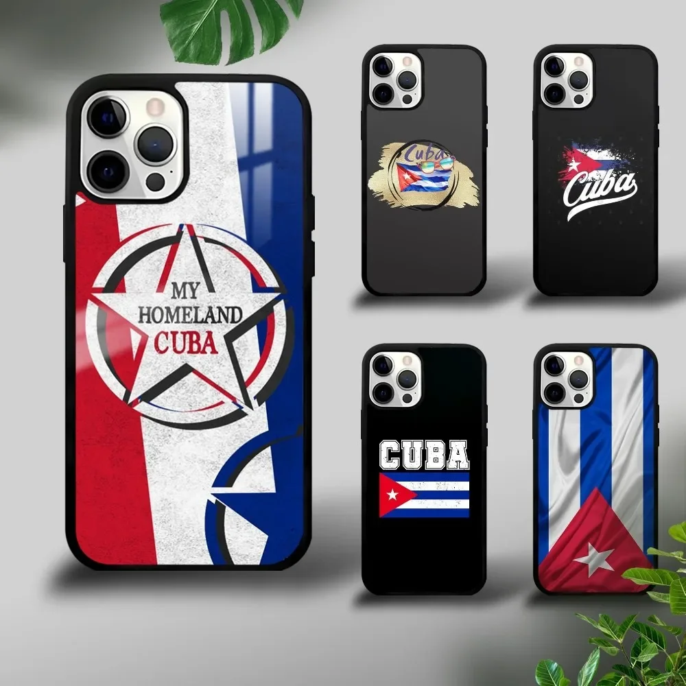 Чехол для телефона с флагом C-Cuba iPhone 16 15 14 13 12 11 Pro Xs Max Mini Plus Celulares Hard Funda