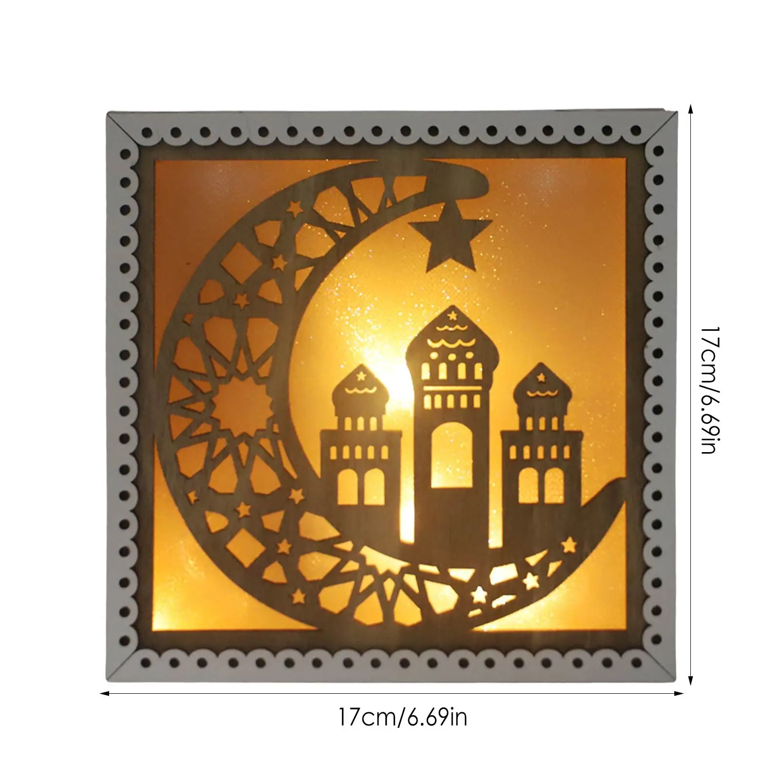 

Eid украшение Мубарак рамадасветильник Луна Звезда дворец Питание от батареи светодиодный Декор мусульманский фестиваль исламские товары д...