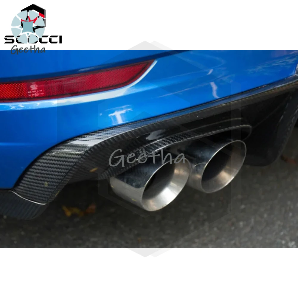 Углеродное волокно KRB Style A3 S3 Светодиодный задний диффузор для Audi Sport Bumper с