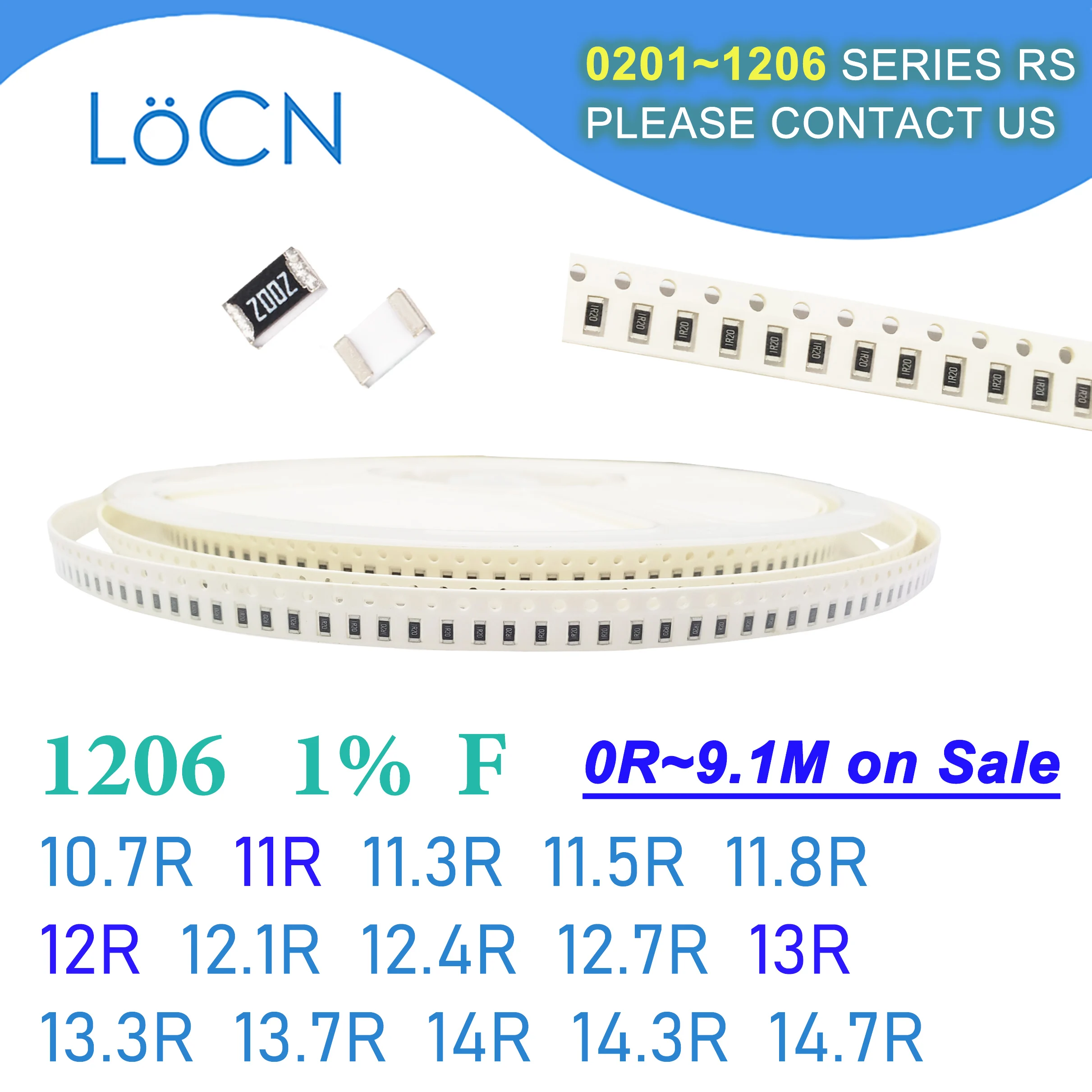 1206 1% F 5000 шт. SMD 10 7R 11R 11 3R 5R 8R 12R 12 1R 4R 13R 13 14R 14 3216 Резистор OHM
