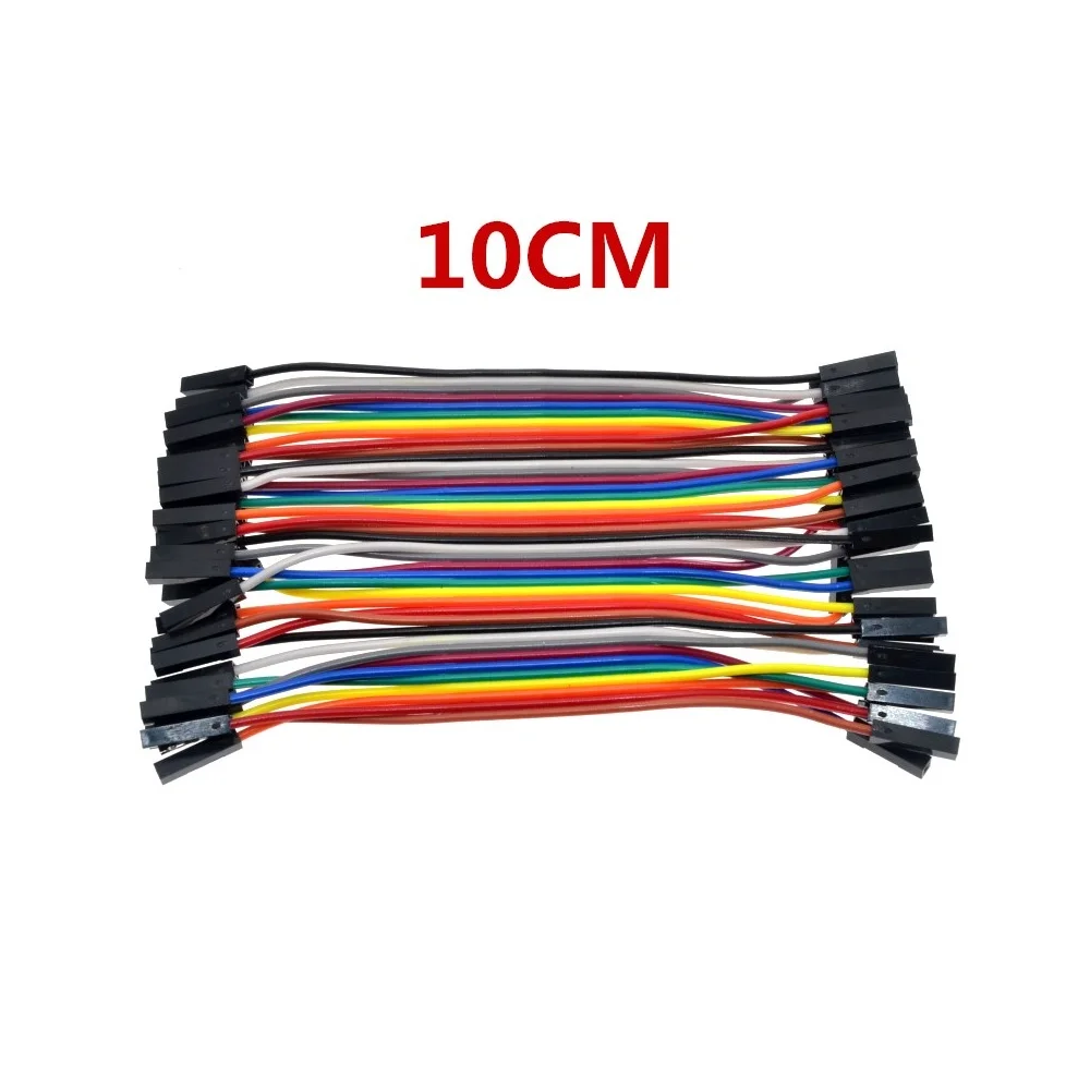 40 Cables Male Female 10cm Jumpers Dupont 2,54 Arduino Pic Protoboards 