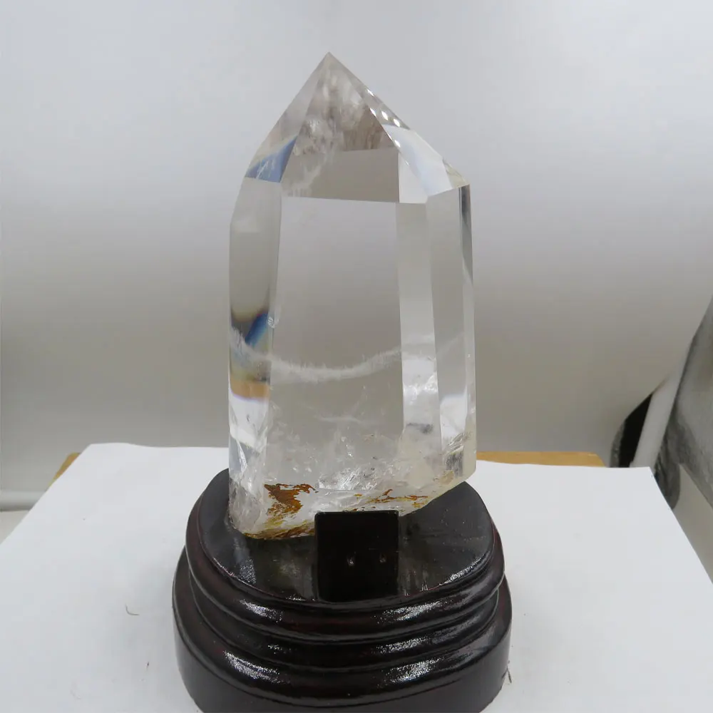 

Лучше всего! 393g AAA AA натуральный прозрачный кварц с одним закрытым кристаллом лечебный жесткий рейка Женская 2023