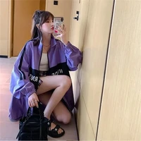 2022 summer new ins sunscreen coat female korean version loose all match student casual bf wind hit color baseball uniform trend